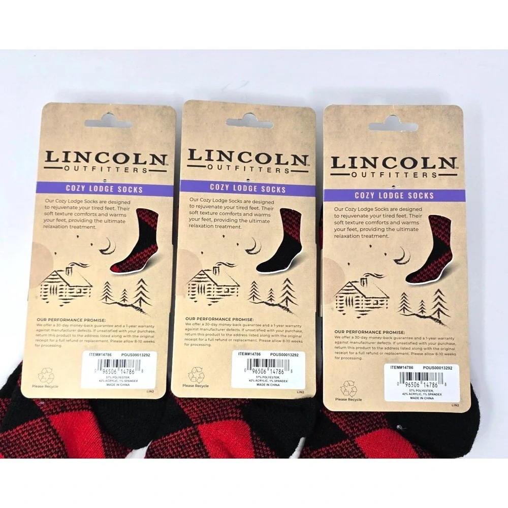 NWT Lincoln Outfitters Fuzzy Socks Cozy Lodge Aloe Infused 3 Pair Size 5-10
